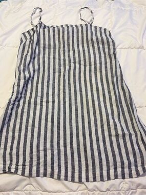 NWOT A NEW DAY linen stripe dress
